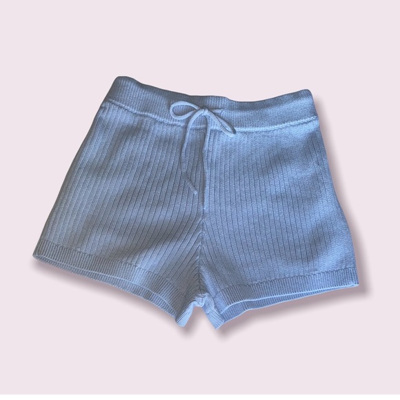 Reformation. Women’s 100% Organic Cotton Ribbed Drawstring Shorts